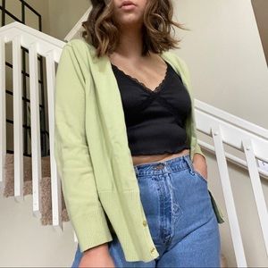 Pistachio green vintage merona cardigan 💚